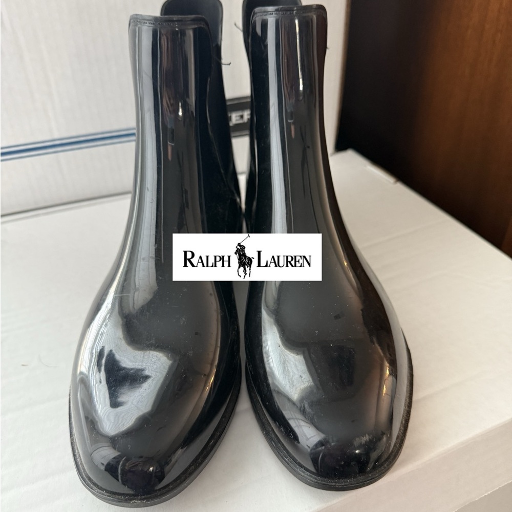 Lauren Ralph Lauren Glossy Black Boots